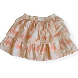 Mini Boden Tie Dye Tiered Cotton Skirt Girls 9-10